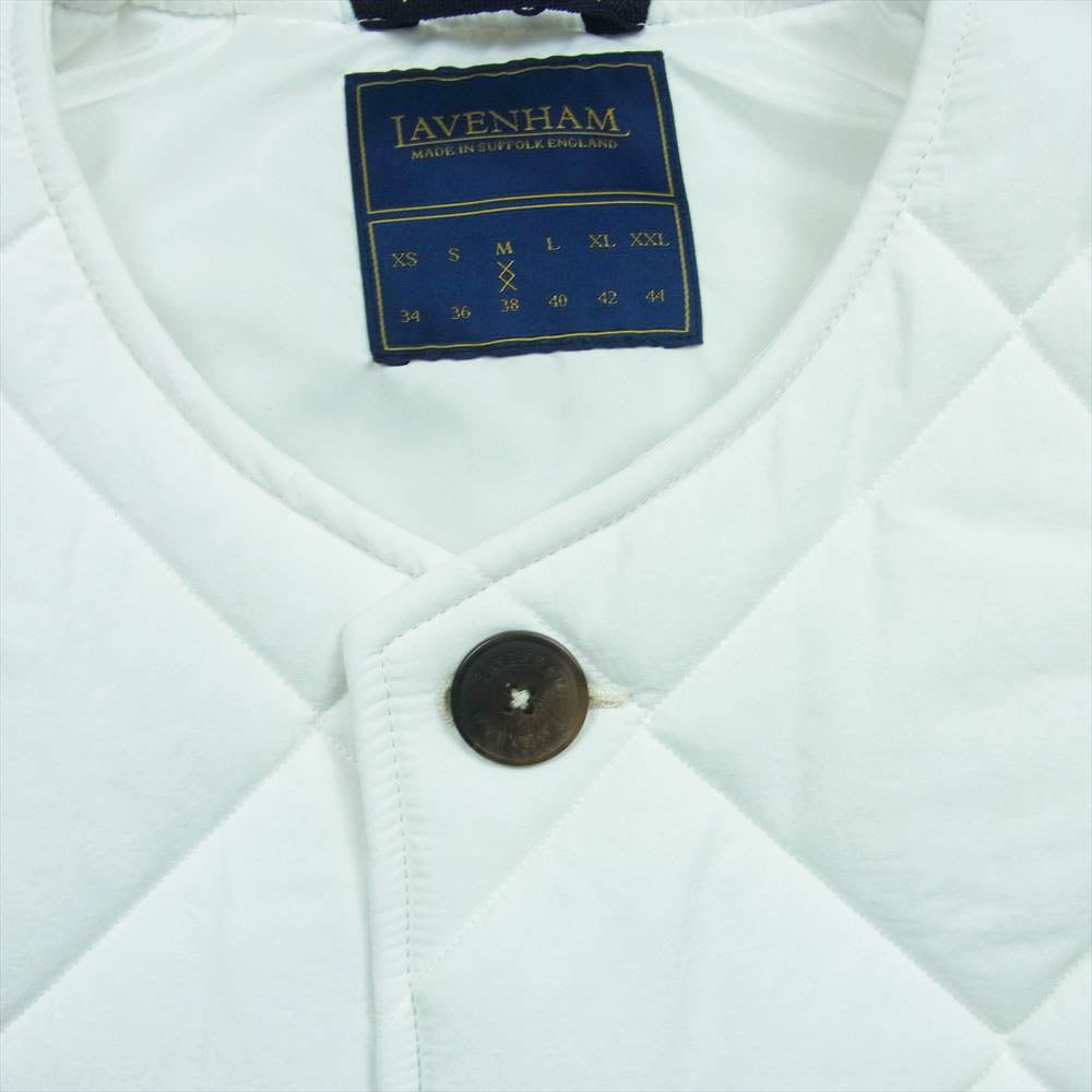LAVENHAM ラベンハム SLJ40121 L'ECHOPPE別注 英国製 Big Quilt Gillet ビッグ キルティング ベスト ホワイト系 M 38【新古品】【未使用】【中古】