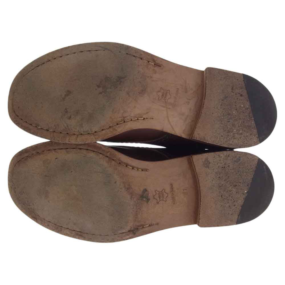 PADRONE パドローネ バックジップ レースアップ ブーツ ブラウン系 41【中古】