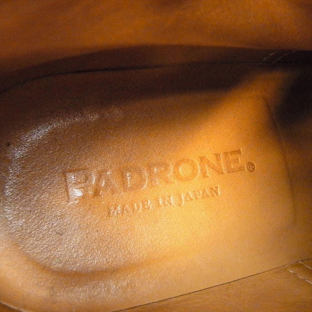 PADRONE パドローネ バックジップ レースアップ ブーツ ブラウン系 41【中古】