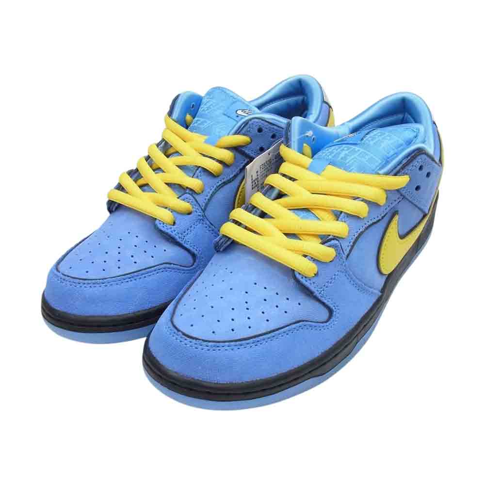 NIKE ナイキ FZ8320-400 × The Powerpuff Girls パワーパフガールズ SB Dunk Low Pro QS  SB ダンク ロー プロ スニーカー ブルー系 イエロー系 27cm【新古品】【未使用】【中古】