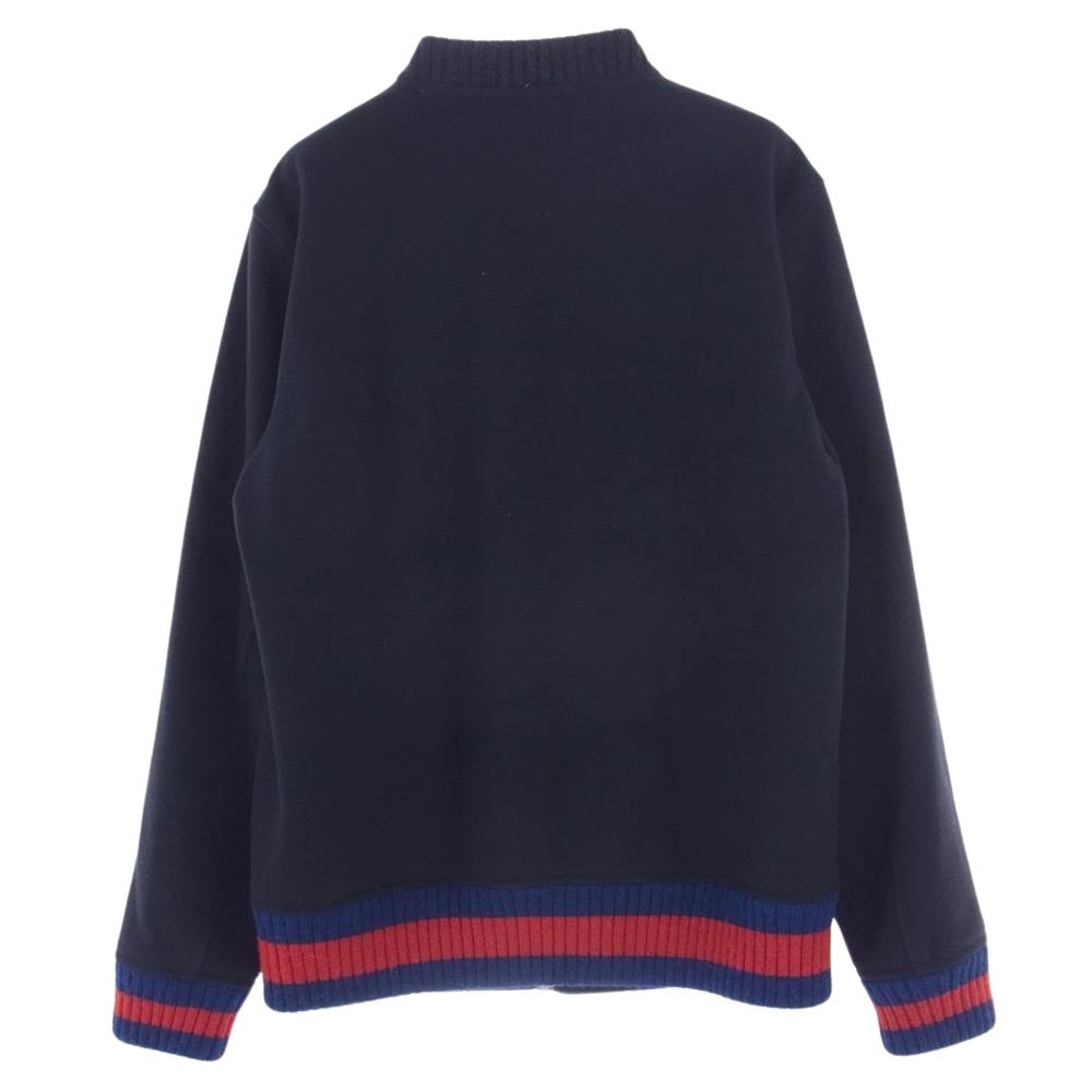 GUCCI グッチ 407078 Z527B BEE EMBROIDARY 蜂刺繍 ボンバー ジャケット ブルゾン ネイビー系 50【中古】