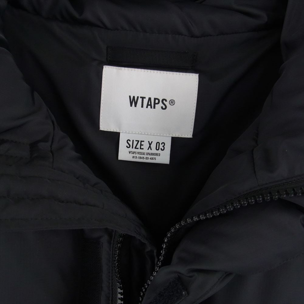 WTAPS ダブルタップス 21AW 212BRDT-JKM03  TORPOR JACKET POLY RIPSTOP トーパーリップストップ 中綿 ジャケット ブラック系 03【美品】【中古】