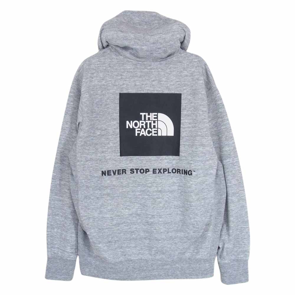THE NORTH FACE ノースフェイス NT12142 Back Square Logo Hoodie バック スクープロゴ フーディ スウェット パーカー グレー系 L【中古】