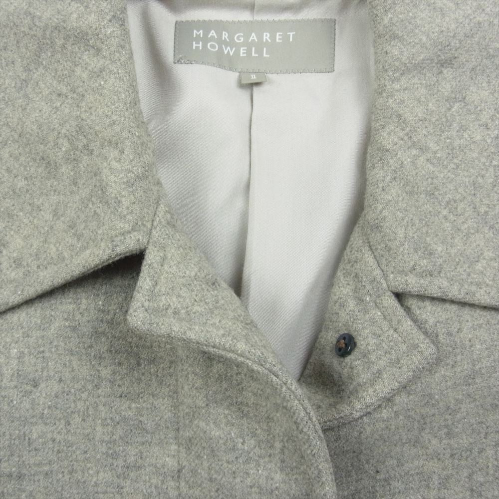 MARGARET HOWELL マーガレットハウエル ウール ハーフ コート グレー系 2【中古】