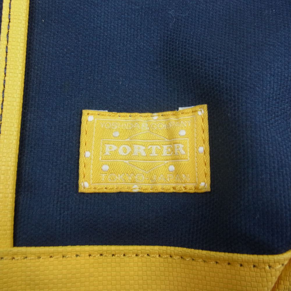 PORTER ポーター GIRL BOYFRIEND TOTE ガール キャンバス トート バッグ  ネイビー系 イエロー系【中古】