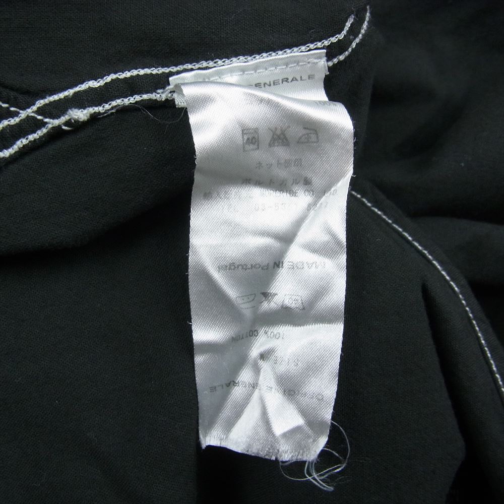 オフィシンジェネラール ステッチ コットン ワーク 長袖 シャツ ブラック系 M【中古】