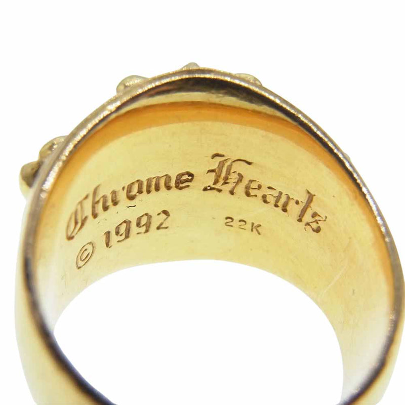 CHROME HEARTS クロムハーツ（原本有） 22K KEPER RING キーパー リング ゴールド系 24号【中古】