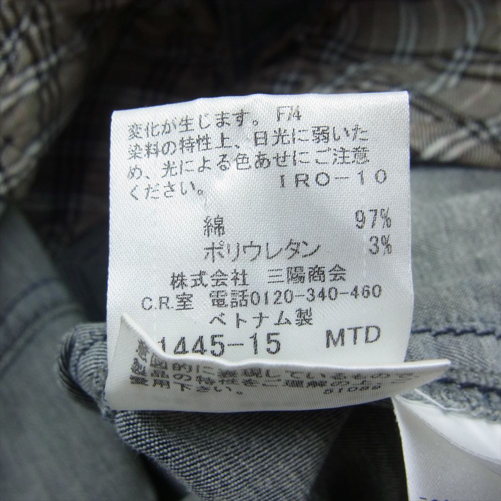 BURBERRY バーバリー BLUE LABEL ブルーレーベル ウォッシュ加工 ストレッチ ショート デニム ジャケット インディゴブルー系 38【中古】