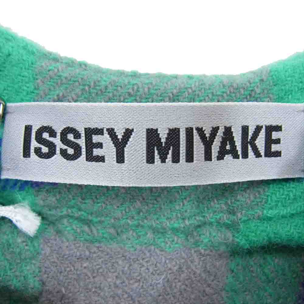ISSEY MIYAKE イッセイミヤケ 23AW IM33FT059 RHYTHM CHECK DRESS リズム チェック ドレス ワンピース グリーン系 2【中古】