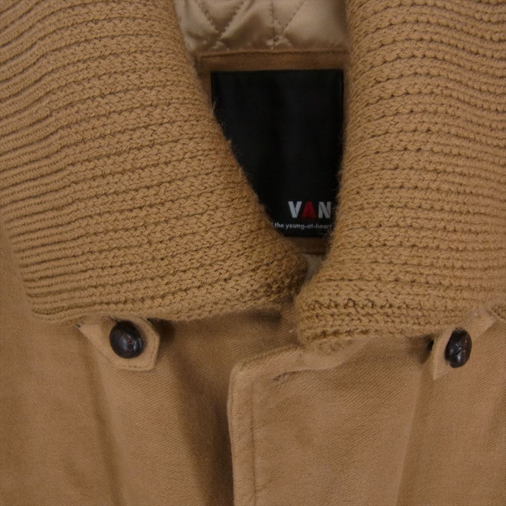 ヴァンジャケット KC-86511 裏地キルティング チェック 中綿 ドンキー コート  ブラウン系 M【中古】