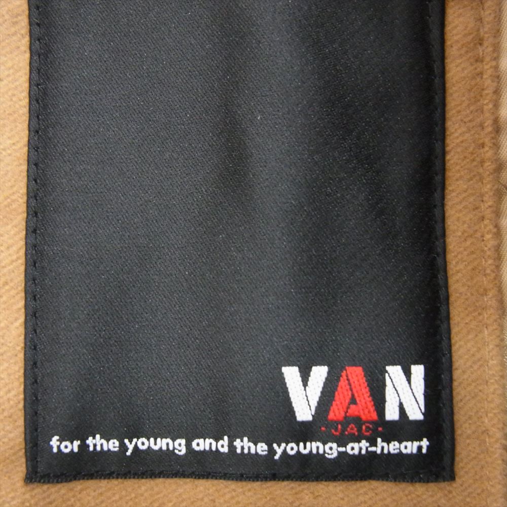 ヴァンジャケット KC-86511 裏地キルティング チェック 中綿 ドンキー コート  ブラウン系 M【中古】