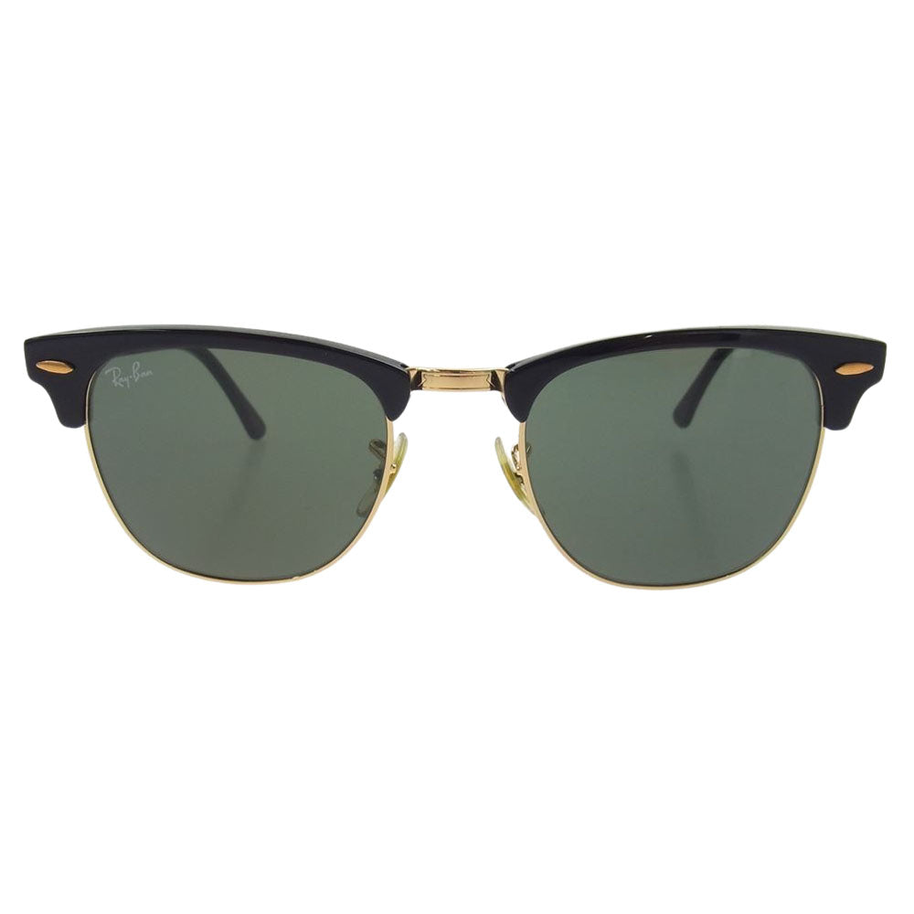 Ray-Ban レイバン RB3016-W0365-S51 CLUBMASTER クラブマスター アイウェア 眼鏡 サングラス ブラック系 ゴールド系 51□21【中古】
