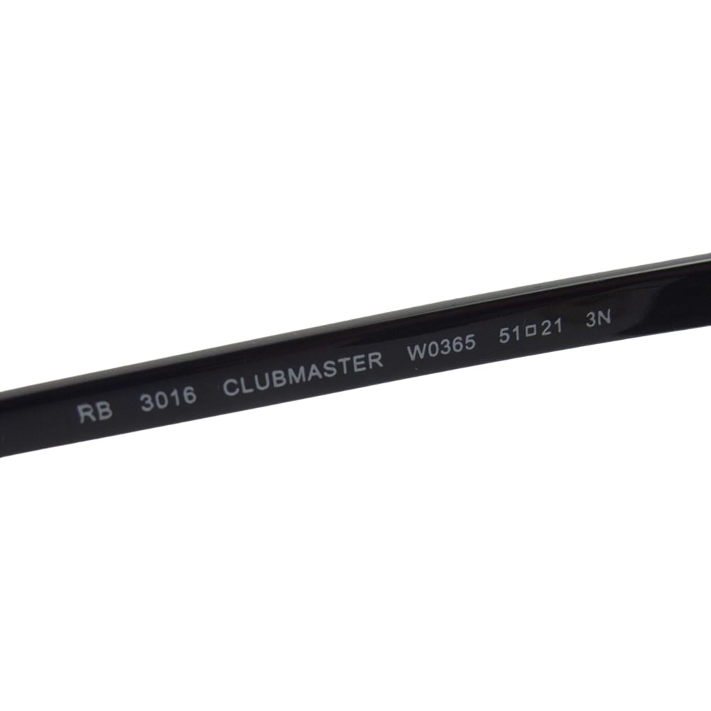 Ray-Ban レイバン RB3016-W0365-S51 CLUBMASTER クラブマスター アイウェア 眼鏡 サングラス ブラック系 ゴールド系 51□21【中古】