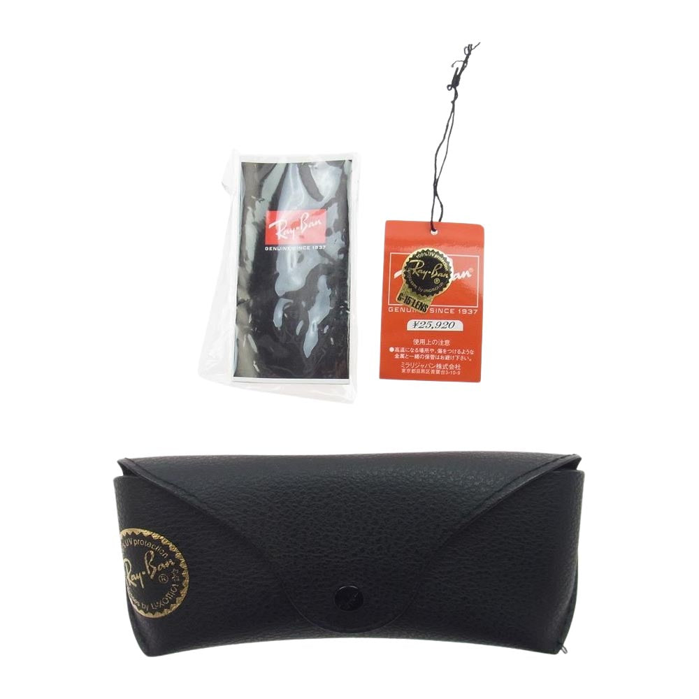 Ray-Ban レイバン RB3016-W0365-S51 CLUBMASTER クラブマスター アイウェア 眼鏡 サングラス ブラック系 ゴールド系 51□21【中古】