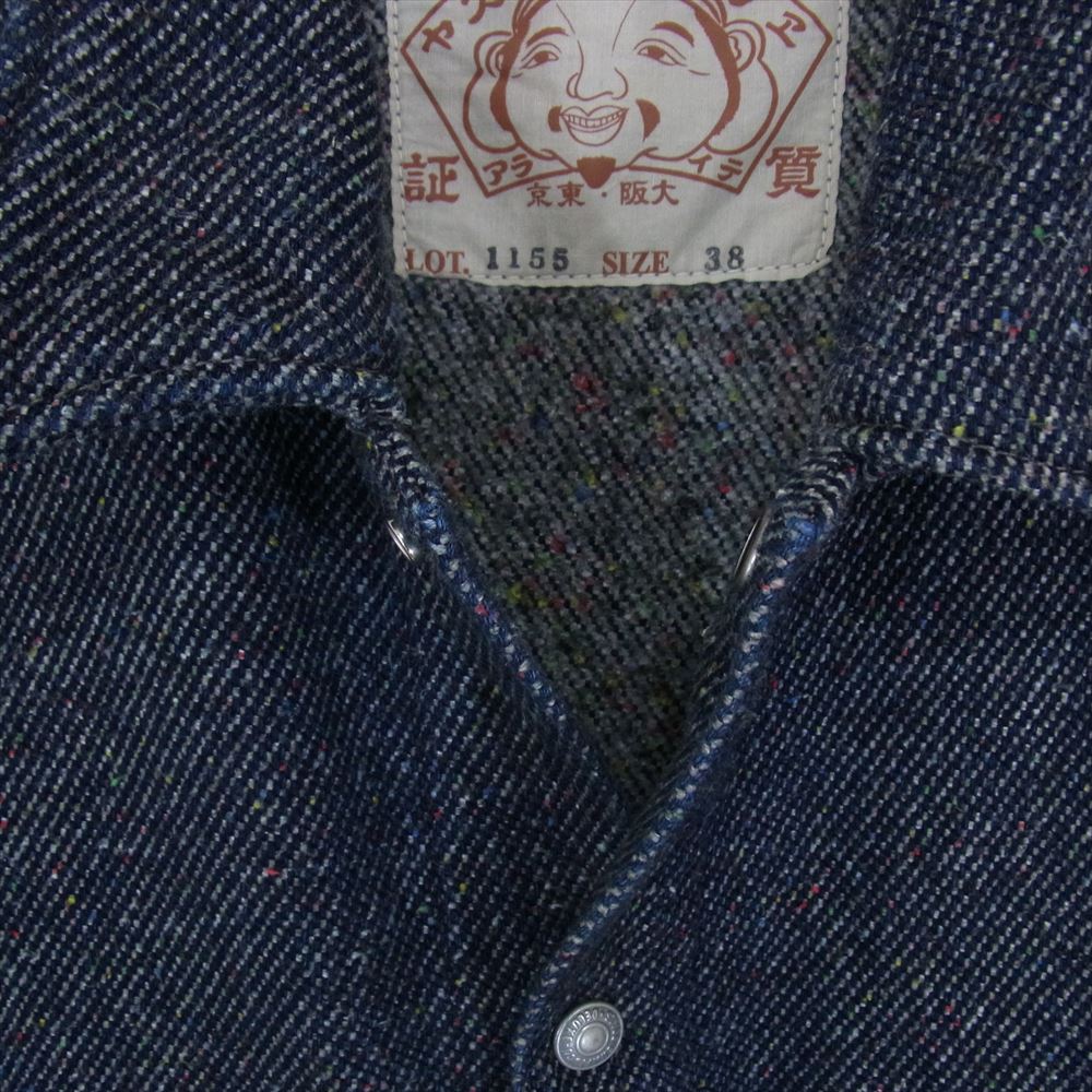 EVISU エヴィス 1155 TWEED HUNTING JACKET ツイード ハンティング ジャケット ネイビー系 38【中古】