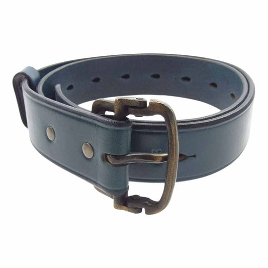 PORTER CLASSIC ポータークラシック LEATHER BELT レザー ベルト  エメラルドグリーン系【中古】