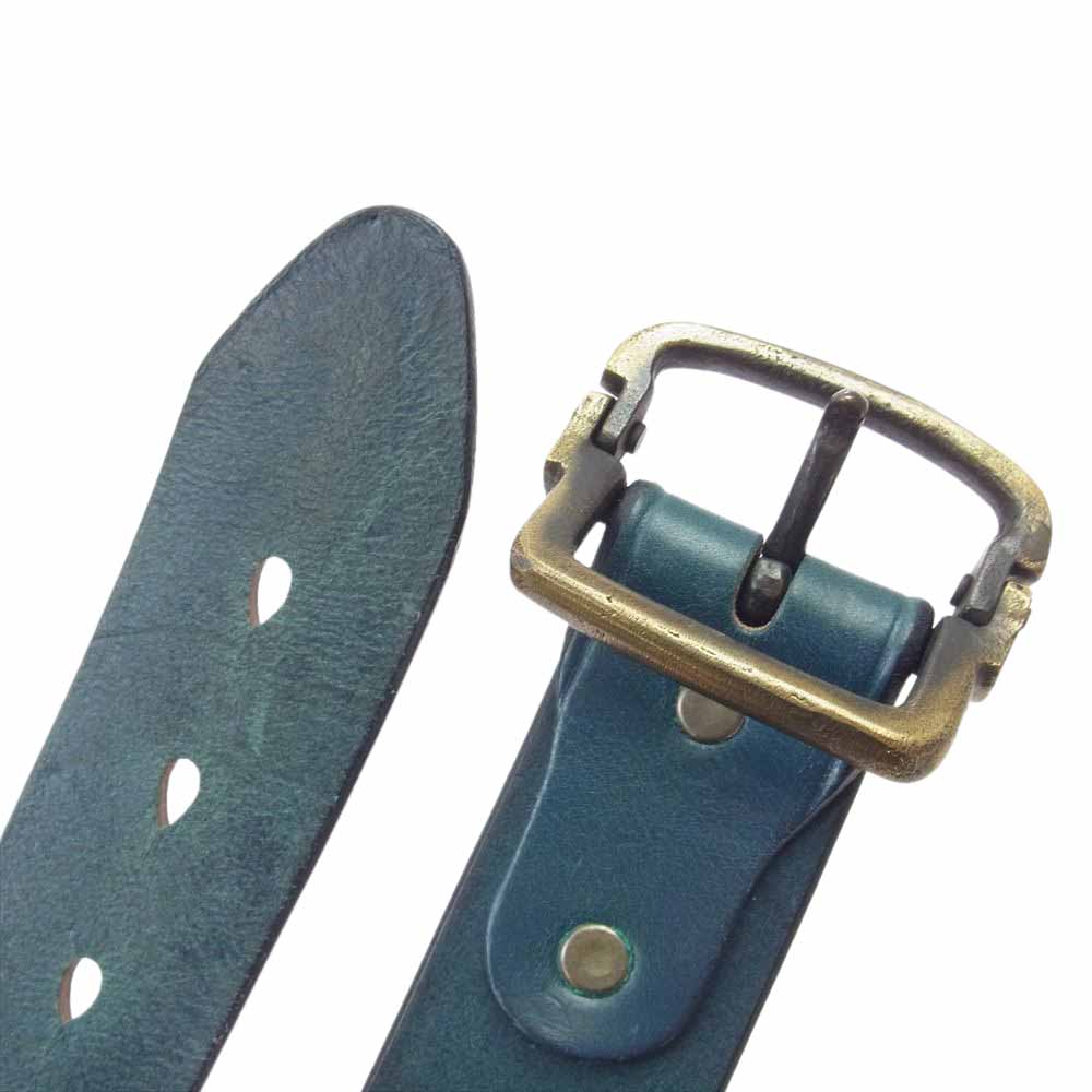 PORTER CLASSIC ポータークラシック LEATHER BELT レザー ベルト  エメラルドグリーン系【中古】