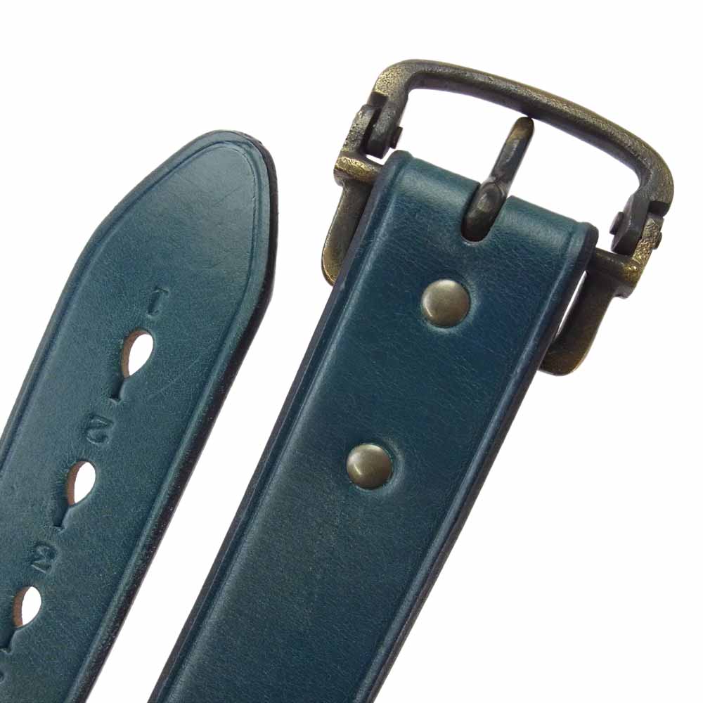 PORTER CLASSIC ポータークラシック LEATHER BELT レザー ベルト  エメラルドグリーン系【中古】