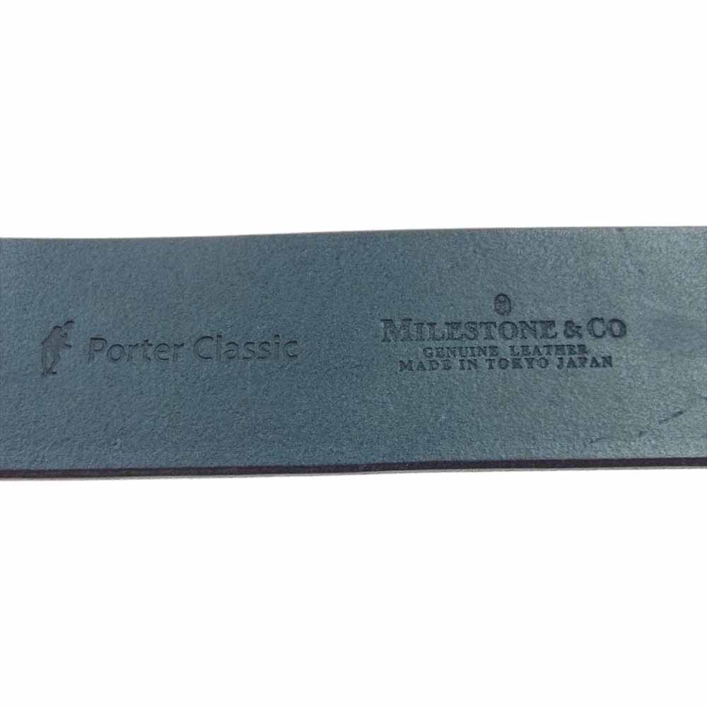PORTER CLASSIC ポータークラシック LEATHER BELT レザー ベルト  エメラルドグリーン系【中古】