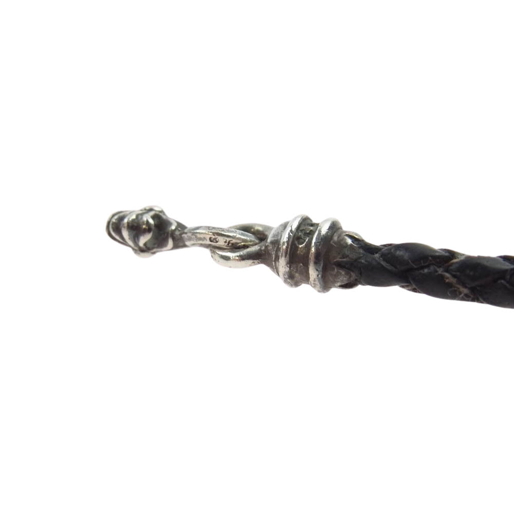 CHROME HEARTS クロムハーツ（原本無） PHONE STRAP CHプラス タイニー レザー フォン ストラップ キーホルダー  ダークブラウン系【中古】