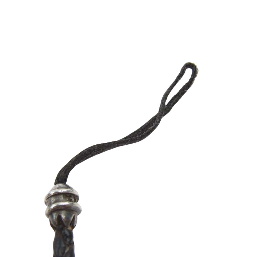 CHROME HEARTS クロムハーツ（原本無） PHONE STRAP CHプラス タイニー レザー フォン ストラップ キーホルダー  ダークブラウン系【中古】