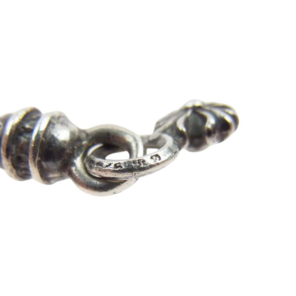 CHROME HEARTS クロムハーツ（原本無） PHONE STRAP CHプラス タイニー レザー フォン ストラップ キーホルダー  ダークブラウン系【中古】