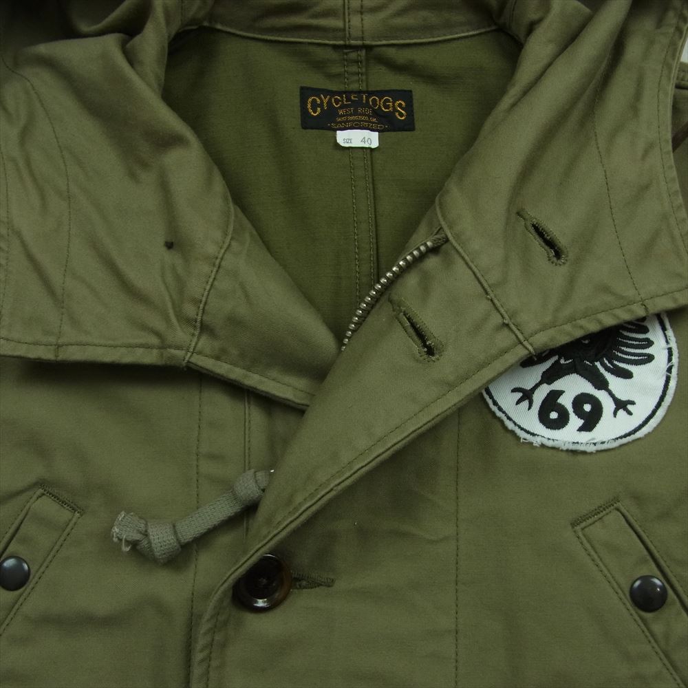 ウエストライド ARMY CYCLE HOODIE アーミー サイクル フーディー ジャケット 日本製 カーキ系 40【中古】