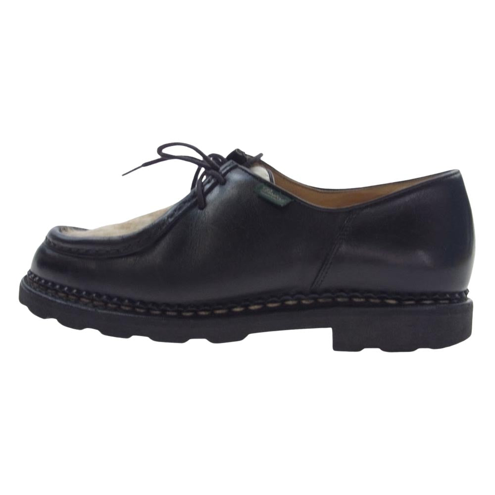 Paraboot パラブーツ MICHAEL MARCHE NOIRE ミカエル ファー レザー モカシン ブーツ チロリアン シューズ ブラック系 40.5【中古】