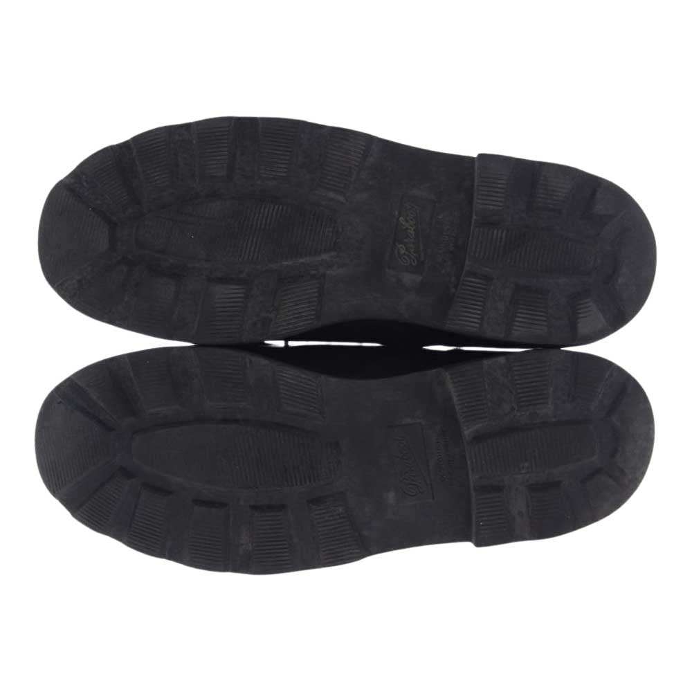 Paraboot パラブーツ MICHAEL MARCHE NOIRE ミカエル ファー レザー モカシン ブーツ チロリアン シューズ ブラック系 40.5【中古】