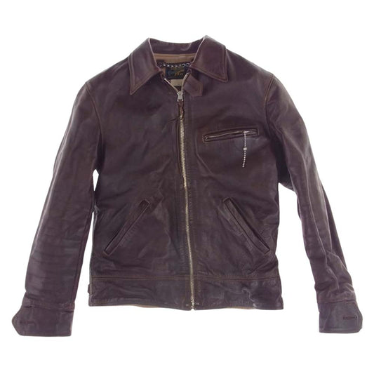 レインボーカントリー シングル ライダース ジャケット ブラウン ブラウン系 36【中古】