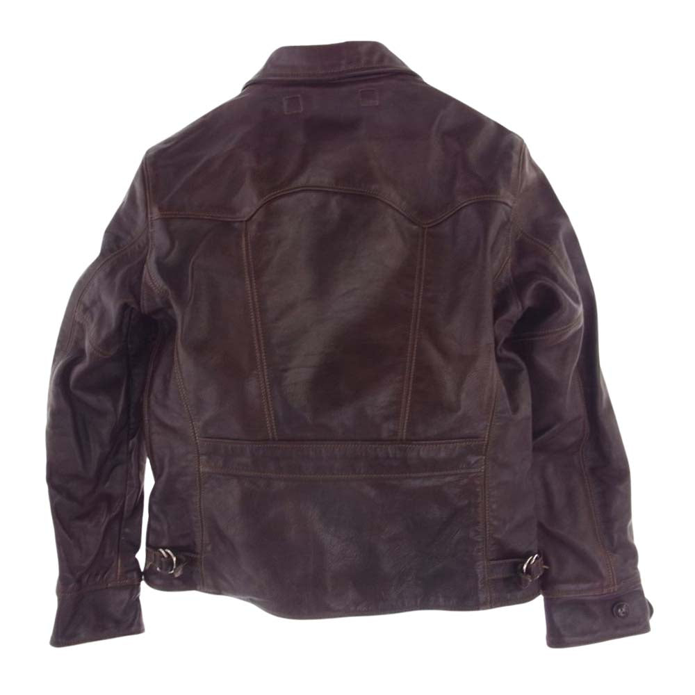 レインボーカントリー シングル ライダース ジャケット ブラウン ブラウン系 36【中古】