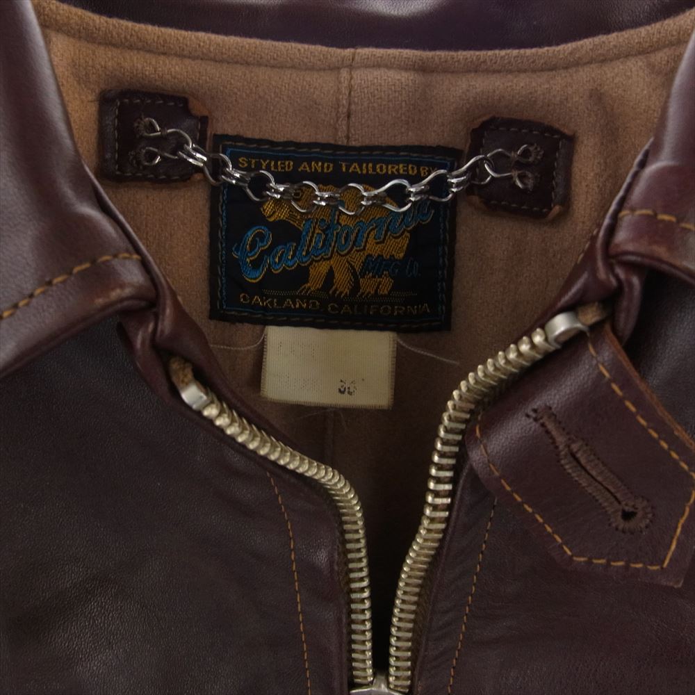 レインボーカントリー シングル ライダース ジャケット ブラウン ブラウン系 36【中古】