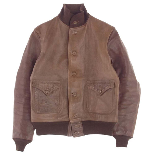 FREEWHEELERS フリーホイーラーズ LEATHER TOGS A-1 ホースハイド フライトジャケット ブラウン系 38【中古】
