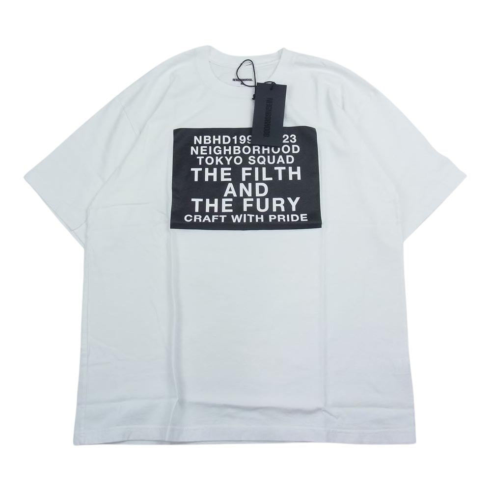 NEIGHBORHOOD ネイバーフッド 232PCNH-ST18 NH . TEE SS-18 コットン天竺 半袖 Tシャツ ホワイト系 M【美品】【中古】