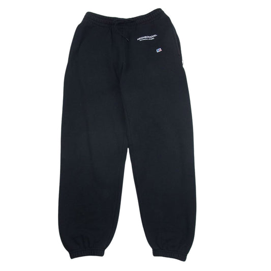 NEIGHBORHOOD ネイバーフッド 23SS 231XRRUN-PTM01 × RUSSELL ATHLETIC SWEAT PANTS ラッセル ロゴスウェット パンツ  ブラック系 M【中古】