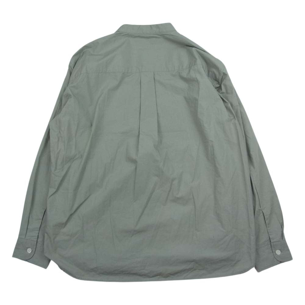 NEIGHBORHOOD ネイバーフッド 232AQNH-SHM03 BANDCOLLAR SHIRT LS スーピマコットン バンドカラー長袖 シャツ  グレージュ系 M【中古】