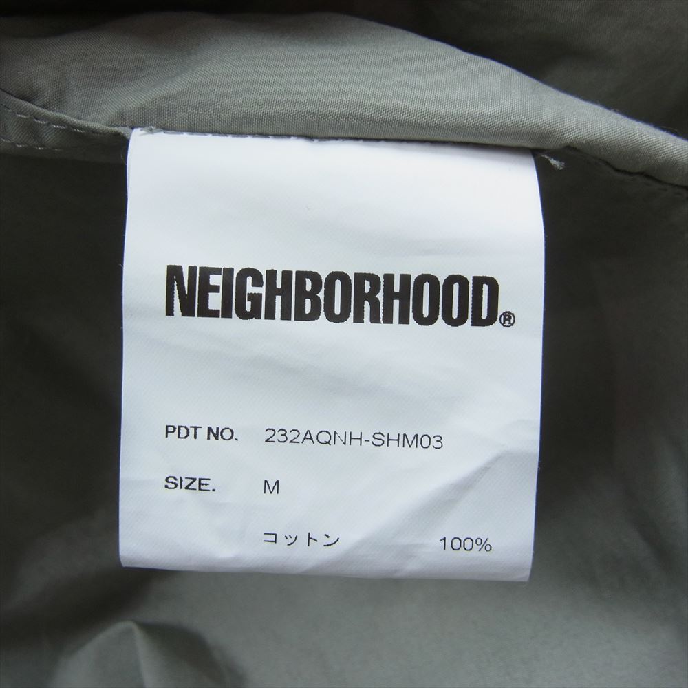 NEIGHBORHOOD ネイバーフッド 232AQNH-SHM03 BANDCOLLAR SHIRT LS スーピマコットン バンドカラー長袖 シャツ  グレージュ系 M【中古】