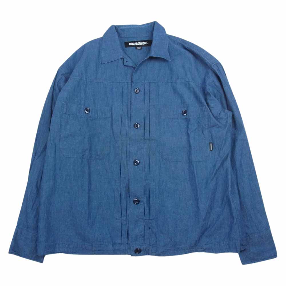 NEIGHBORHOOD ネイバーフッド 22AW  222TSNH-SHM5 CHAMBRAY TYPE-2 SH LS シャンブレー 長袖 シャツ  インディゴブルー系 M【中古】