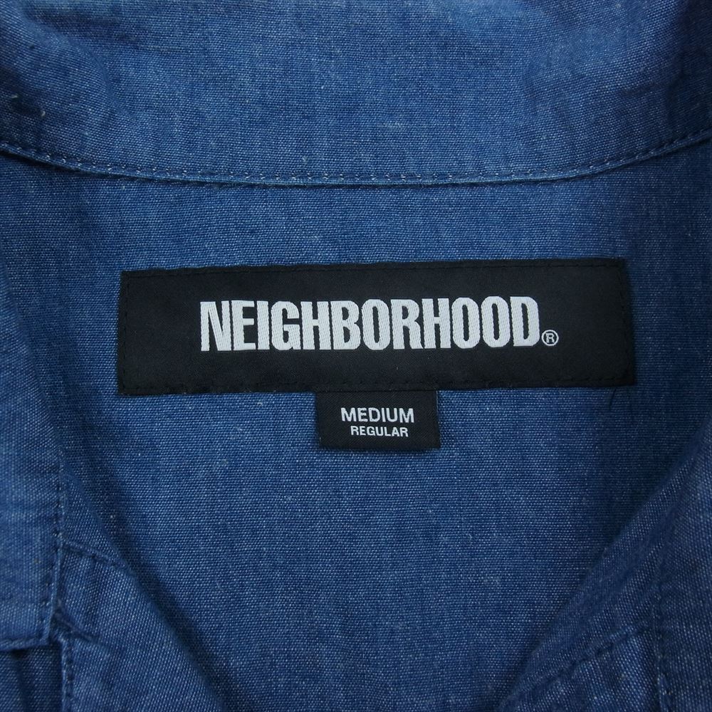 NEIGHBORHOOD ネイバーフッド 22AW  222TSNH-SHM5 CHAMBRAY TYPE-2 SH LS シャンブレー 長袖 シャツ  インディゴブルー系 M【中古】