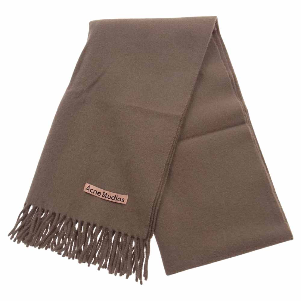 ACNE STUDIOS アクネストゥディオズ CA0086 フリンジ ウール スカーフ マフラー ブラウン系【中古】