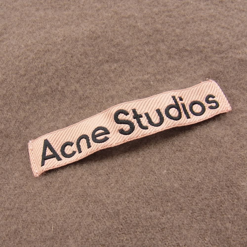 ACNE STUDIOS アクネストゥディオズ CA0086 フリンジ ウール スカーフ マフラー ブラウン系【中古】