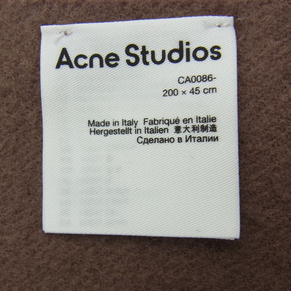 ACNE STUDIOS アクネストゥディオズ CA0086 フリンジ ウール スカーフ マフラー ブラウン系【中古】