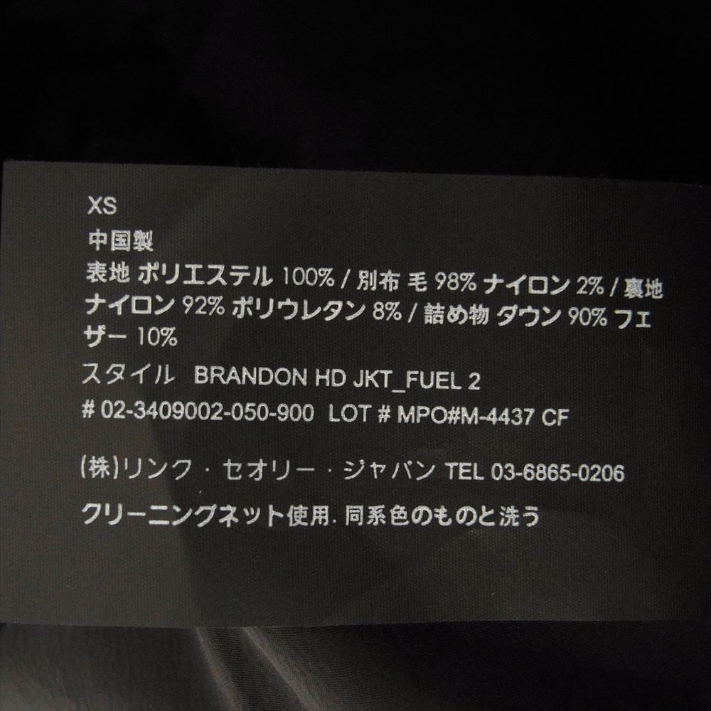 theory セオリー BRANDON HD JKT FUEL2 袖リブ切替 ダウン ジャケット ブラック系 XS【美品】【中古】