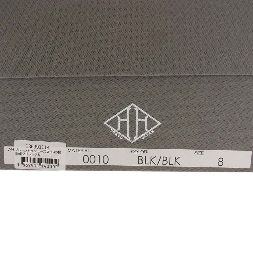 ダブルエイチ WHS0010 干場 別注モデル プレーントウ シューズ ブラック系 8【中古】