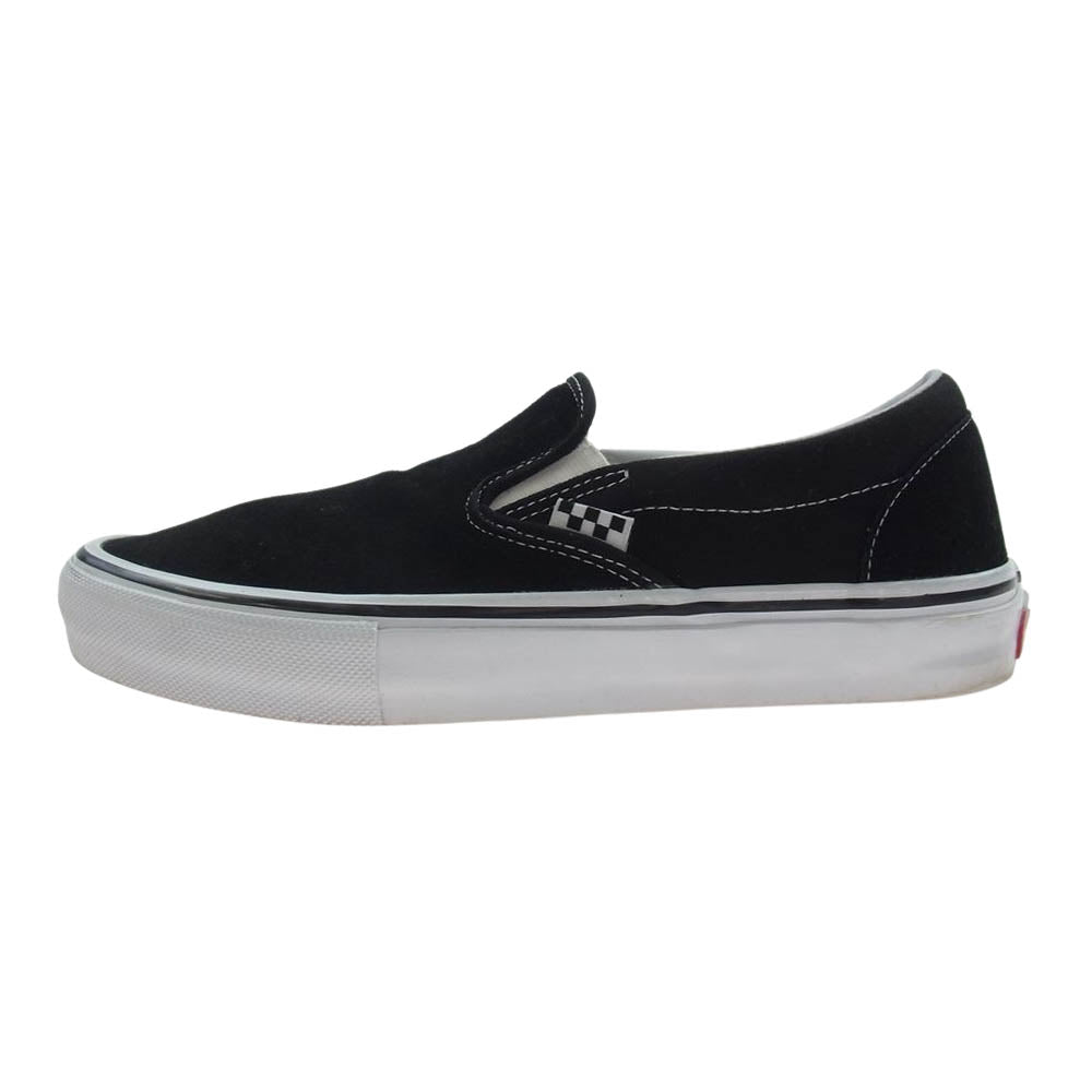 VANS バンズ VN0A5FCAY28 SKATE SLIP-ON スケート スリッポン スニーカー ブラック系 27.0cm【中古】