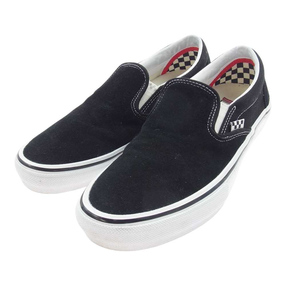VANS バンズ VN0A5FCAY28 SKATE SLIP-ON スケート スリッポン スニーカー ブラック系 27.0cm【中古】