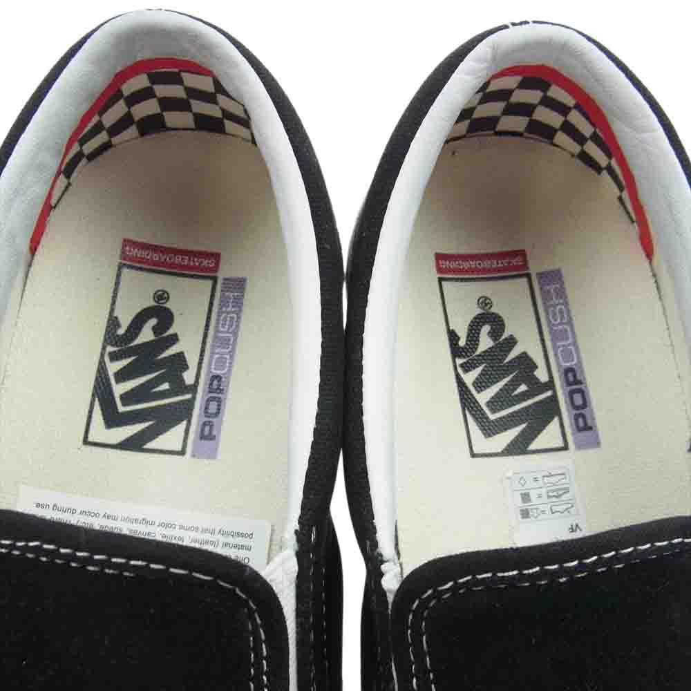 VANS バンズ VN0A5FCAY28 SKATE SLIP-ON スケート スリッポン スニーカー ブラック系 27.0cm【中古】