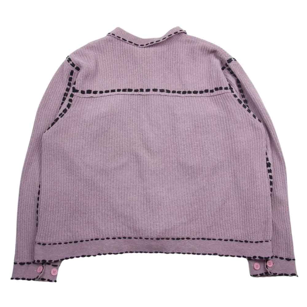 フィンガリン 23AW PD-232-KN-021 PG1 KNIT ニット ステッチ カーディガン ピンク系 M【中古】
