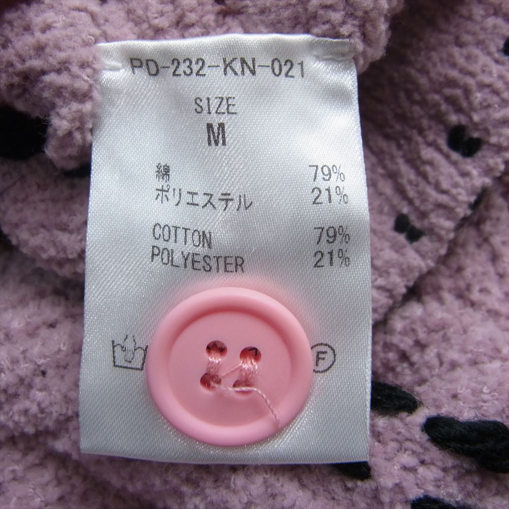 フィンガリン 23AW PD-232-KN-021 PG1 KNIT ニット ステッチ カーディガン ピンク系 M【中古】
