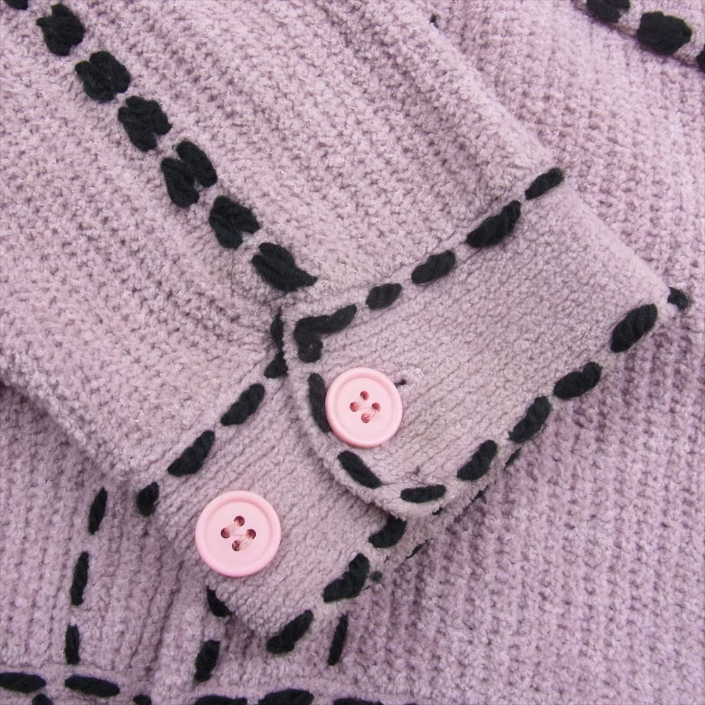 フィンガリン 23AW PD-232-KN-021 PG1 KNIT ニット ステッチ カーディガン ピンク系 M【中古】